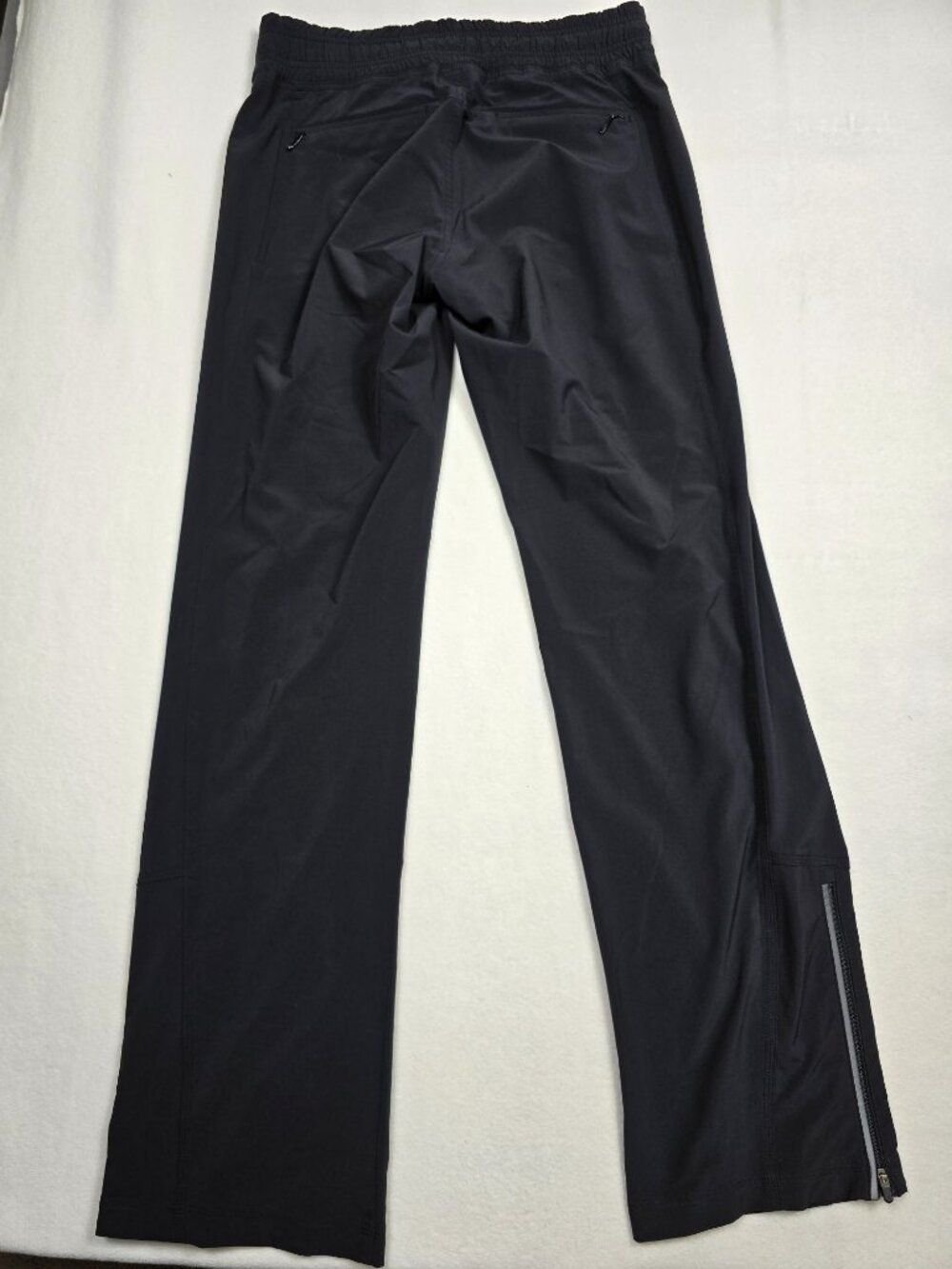 Athleta Womens Black Track City Pants Zippered Leg Elastic Waist Size 2 - Picture 8 of 9